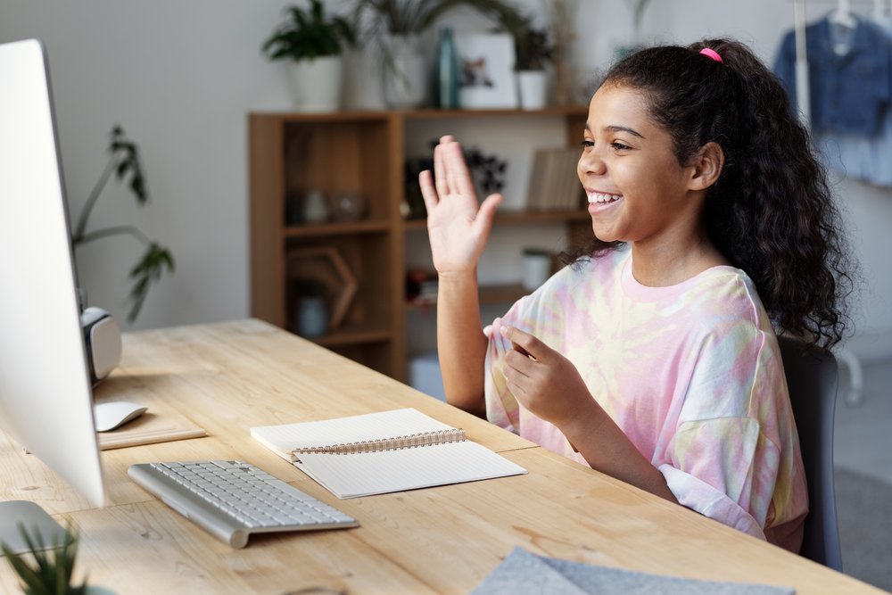 child during online class