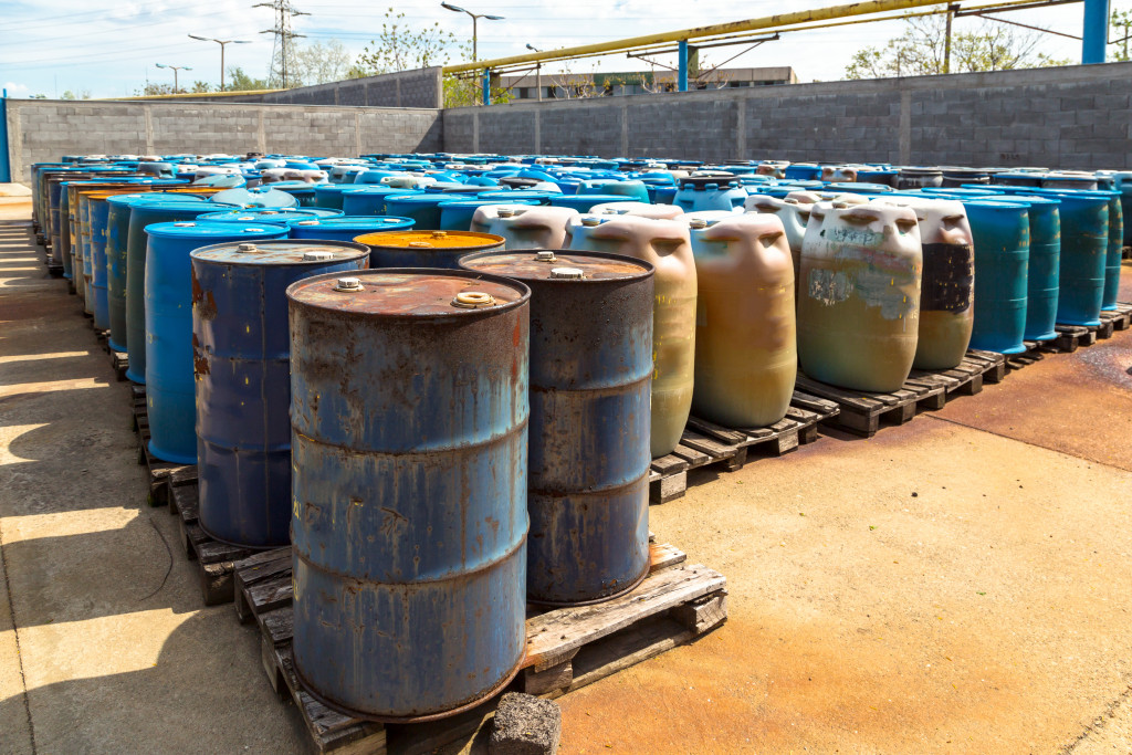 toxic waste barrels